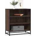 Buffet en chene et metal bordeaux