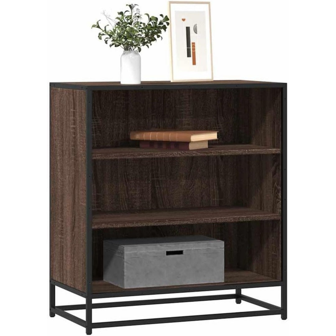 Buffet en chene et metal bordeaux