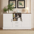 Enfilade montage facile gris clair a 2 portes 2 tiroirs design moderne