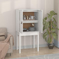 elegant en bois, credence gris style rustique