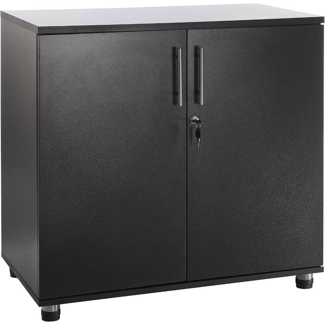 Armoire gris fonce finition bois verrouillable