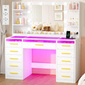 Grande coiffeuse avec 4 etageres