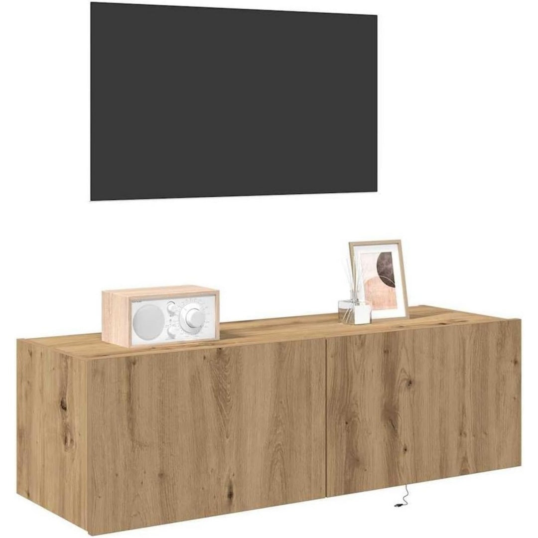 Allure contemporaine, console TV marron, bois
