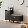 Buffet contemporain en bois massif 2 portes gris