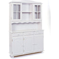 Buffet deco en bois massif gris clair pour la cuisine
