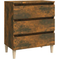 Sideboard style scandinave marron en bois, structure metallique