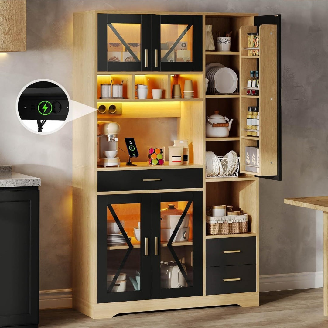 Pratique, buffet marron en bois