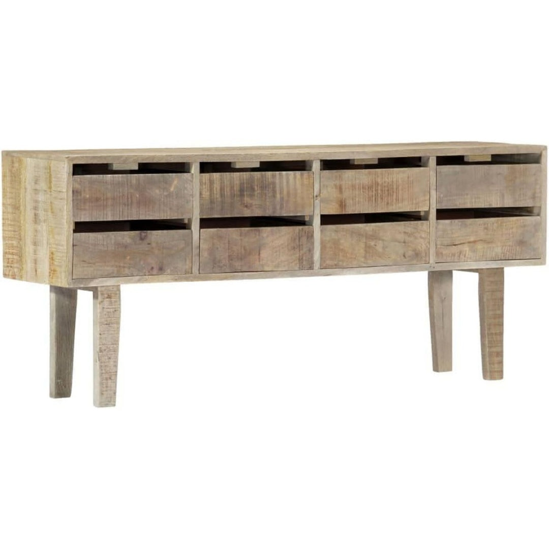 Bahut marron, bois, 148 x 37 x 37 cm