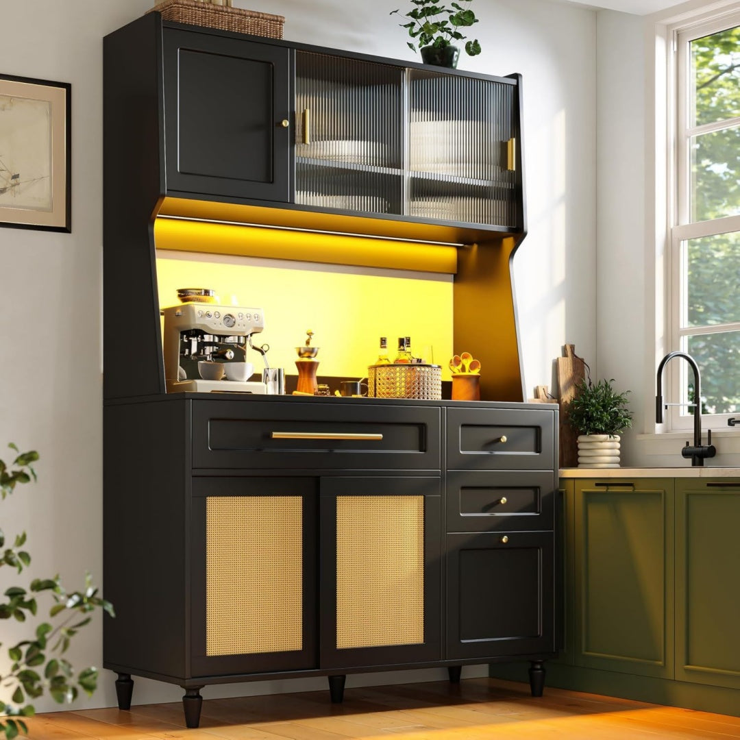Buffet avec 3 tiroirs creme 133 x 53 x 12.5 cm