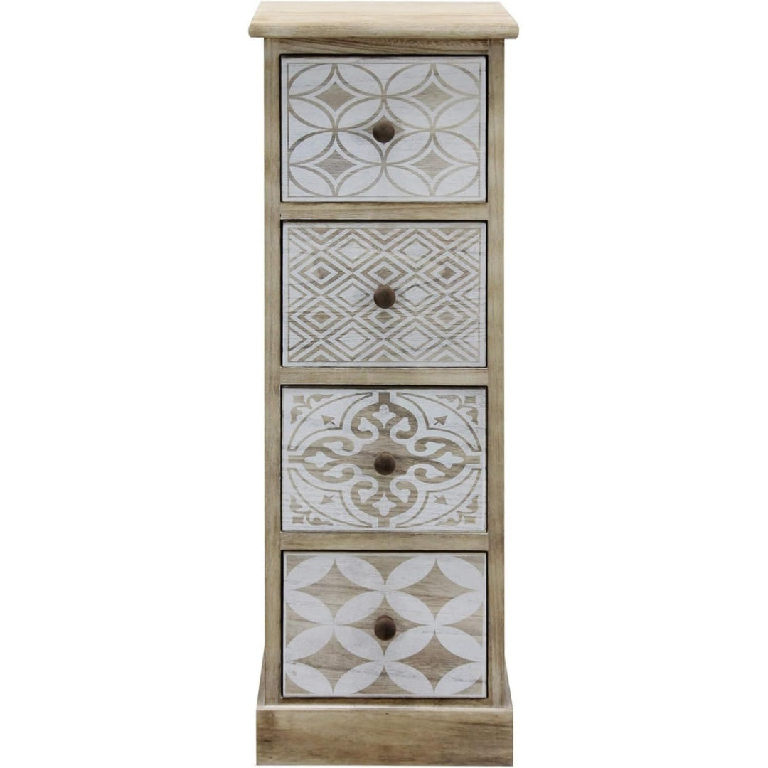 Armoire de rangement Grise 4 tiroirs
