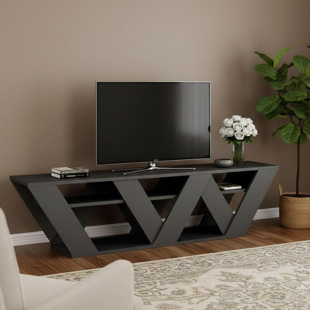 Meuble TV fonctionnel marron