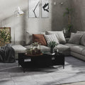 Table basse gris chaleureux industriel 103.5 x 60 x 35 cm
