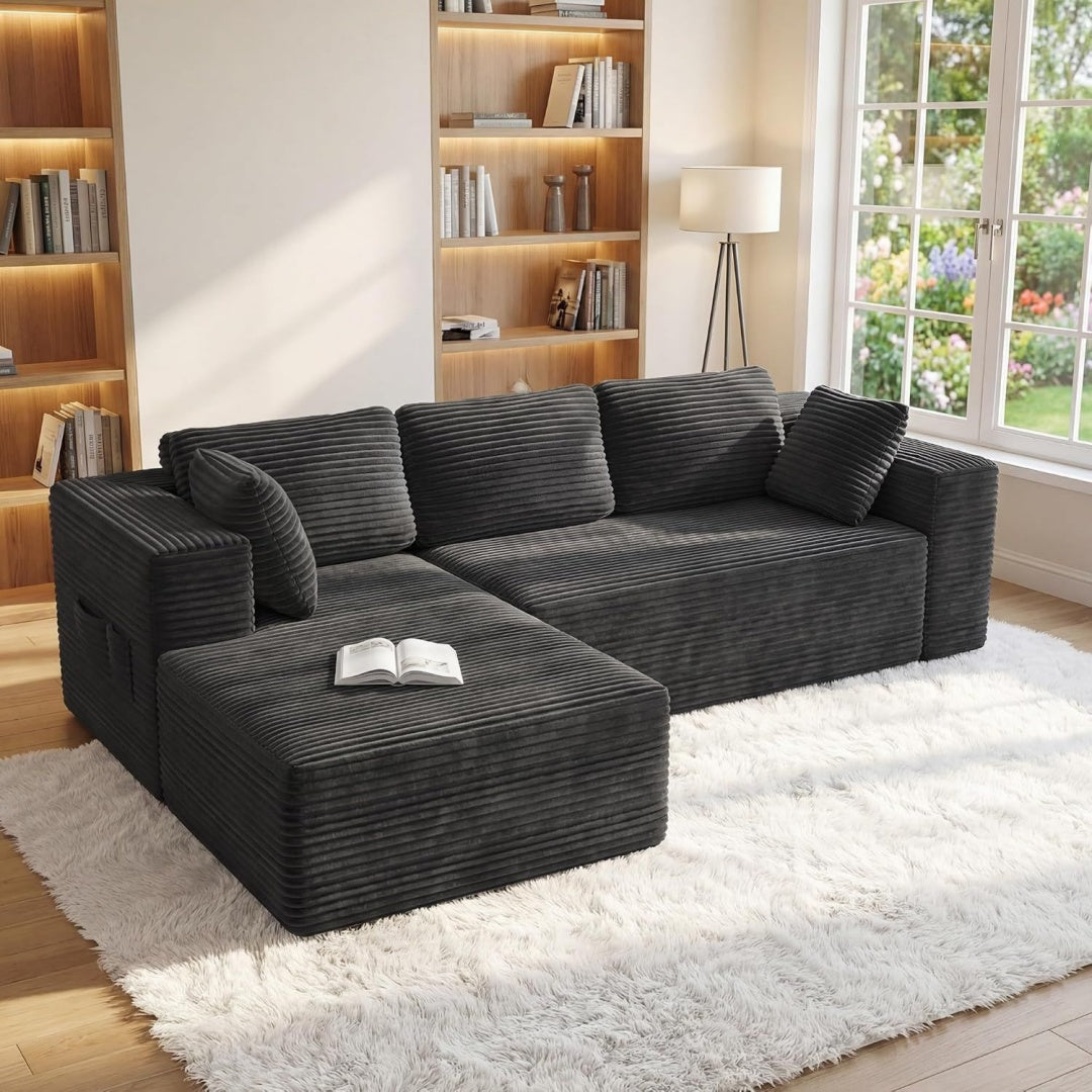 Banquette gris fonce pour un rangement optimal