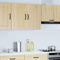 Armoire colonne design contemporain, teinte gris clair finition hevea