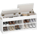 Moderne banc de rangement gris clair 30 x 105 x 48 cm