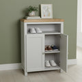 Meuble de rangement deco en bois creme pour le salon