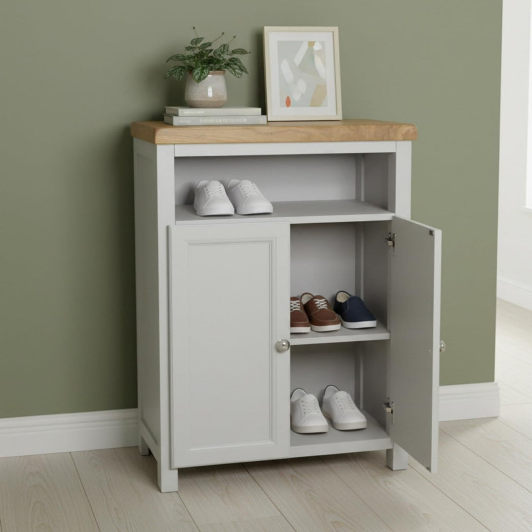 Meuble de rangement deco en bois creme pour le salon