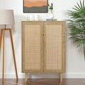 Buffet allure contemporaine beige, rangement, 3 etageres
