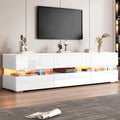 Meuble TV gris en verre et acrylique