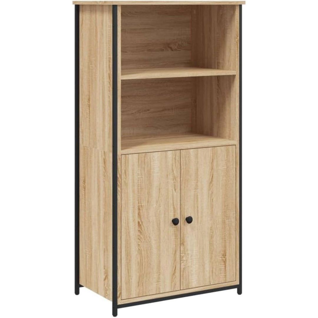 Buffet en chene marron, etageres modulables