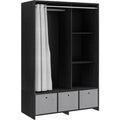 Armoire en MDF et verre pour l'entree