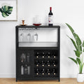 Casier a bouteilles gris en panneau de particules, rangement