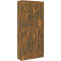 etagere en bois 2 portes marron