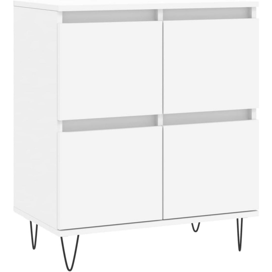 Dans chambre, buffet gris clair en bois trouve sa place